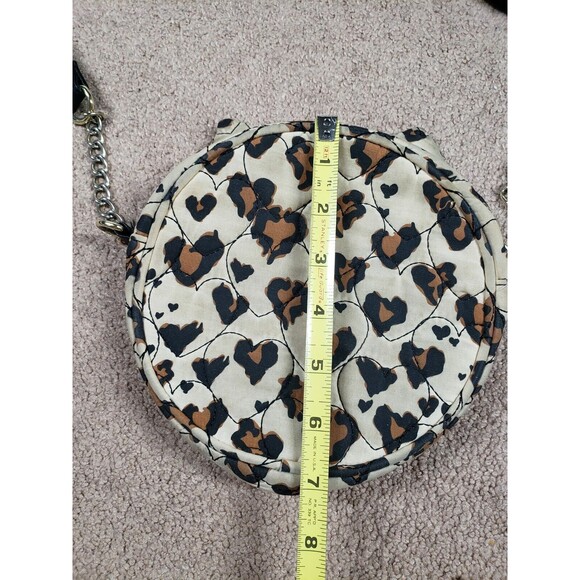 Betsey Johnson Luv Betsey Cheetah Heart Print Round Crossbody With Cat Ears Sz S - Picture 7 of 9